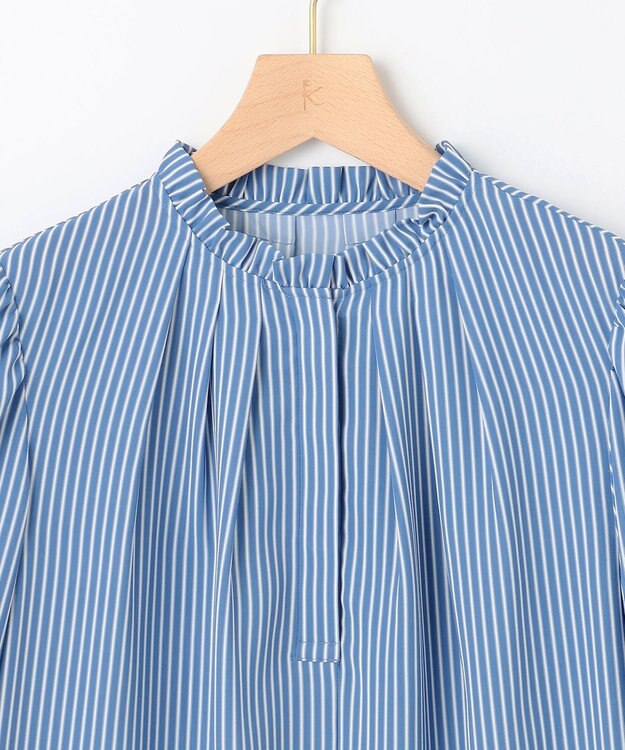 組曲 S ライトデシンフリル襟 ブラウス ブルー系1