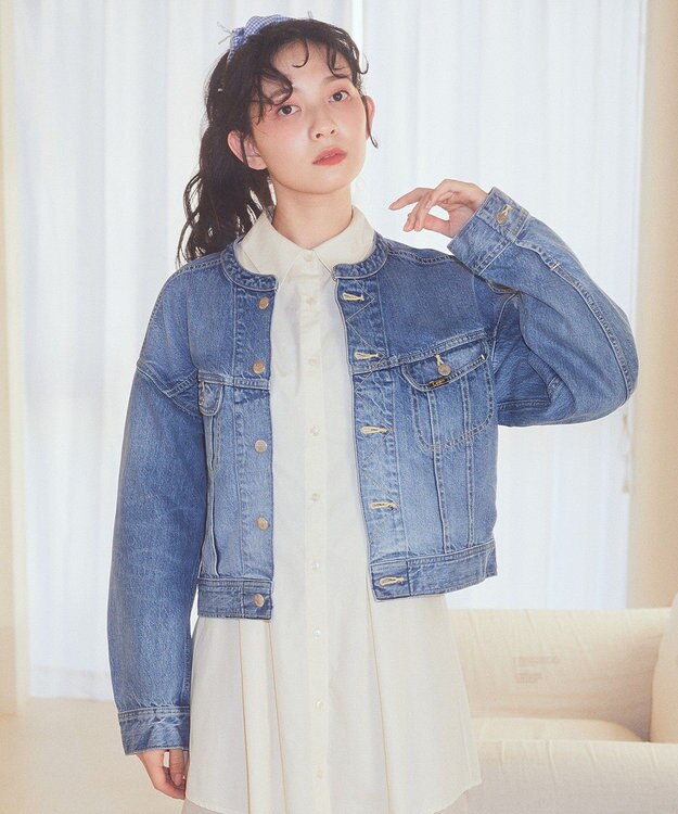 earth music&ecology Ｌｅｅ　×　ｅ．ｍ．ａ．ｅ．　ライダースジャケット Indigo