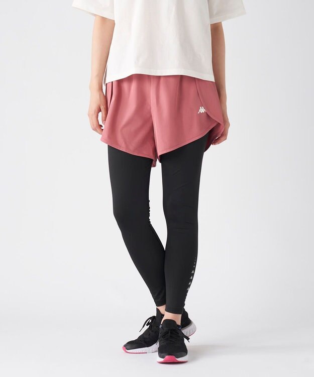 OP／FILA 【Kappa】パンツドッキングレギンス ダークピンク