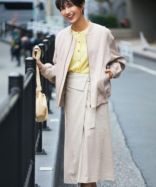 23区 L 【アンサンブル対応/洗える】プレミアム コットン カーディガン イエロー系