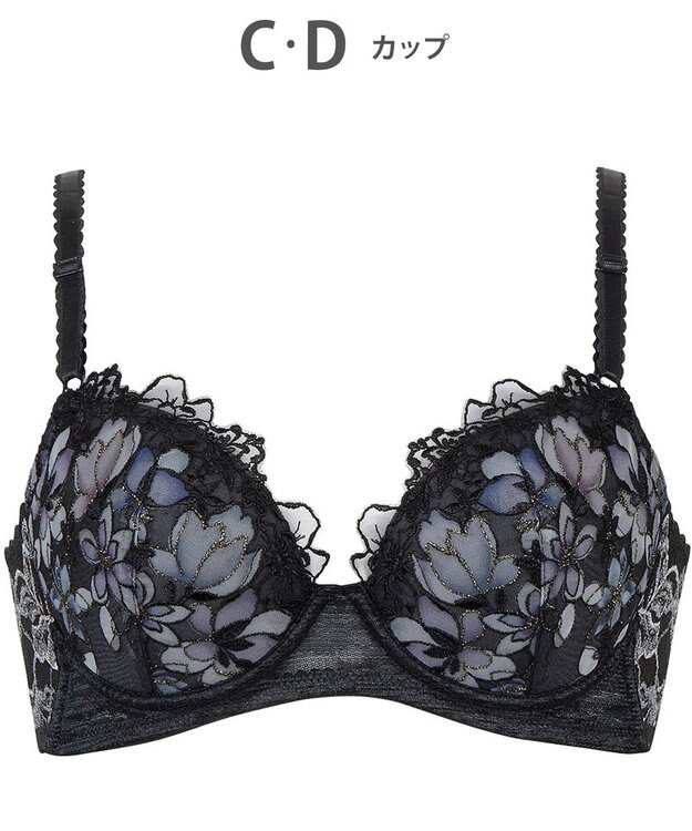 Wing 【後ろ姿きれいブラ】　背中の段差をスムージング　バストの脇流れをブロック　ウイング／ワコール　KB2717 ブラック