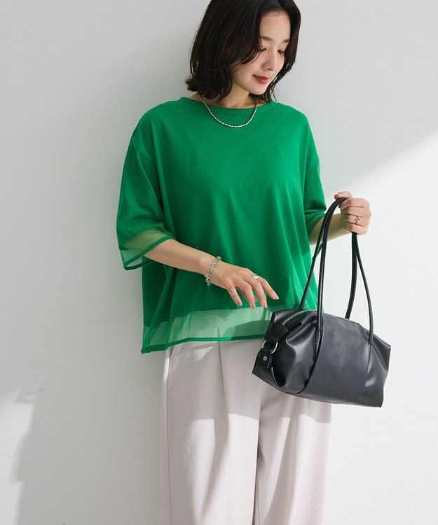 Green Parks 【適ON】遮熱チュールドッキングプルオーバー Green