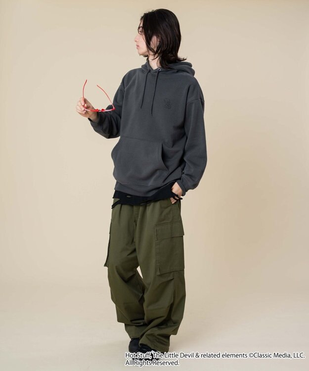 WEGO 【ユニセックス着用ITEM/裏起毛】HOTSTUFFグラフィックプルオーバー スミクロ