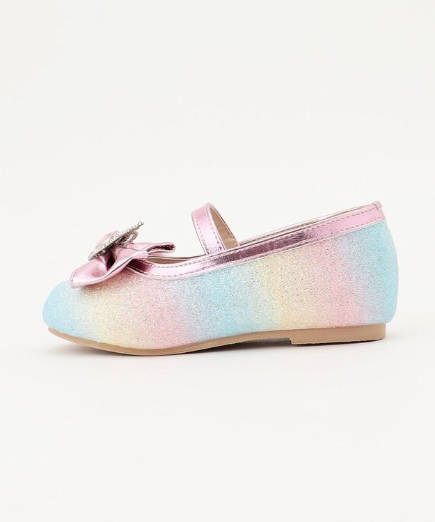 ANY KIDS キラキラパンプス レインボー