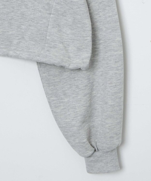 WEGO 【新色追加】ドロストデザインハーフZIPスウェット 杢グレー