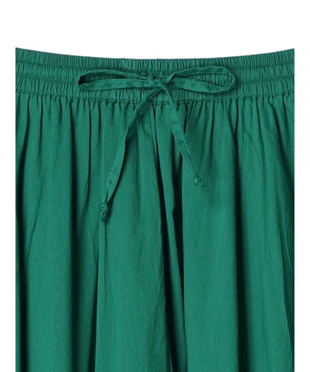 Green Parks インド綿 アソートボイルギャザースカート Green