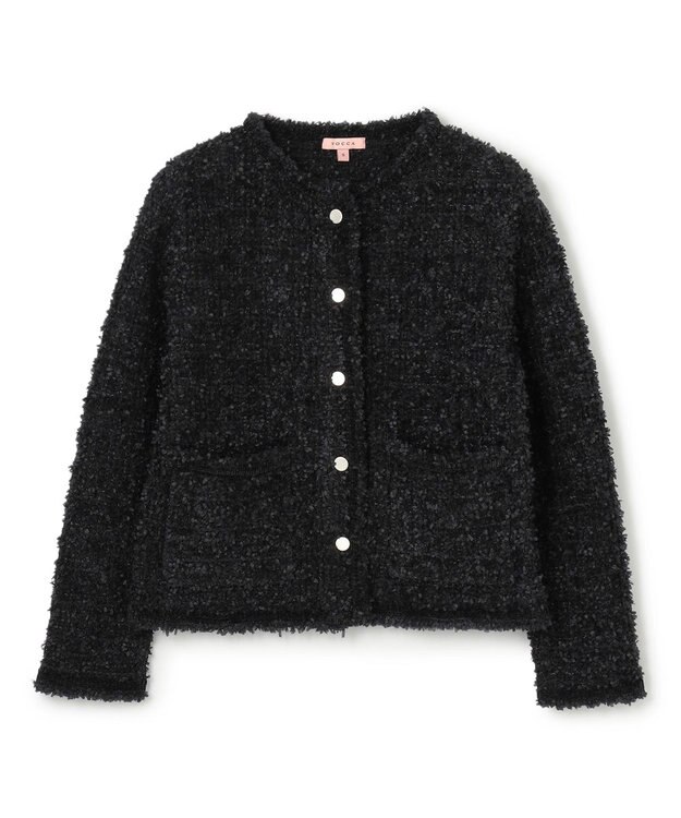 TOCCA 【洗える】THOUSAND WAVE ニットジャケット ブラック系