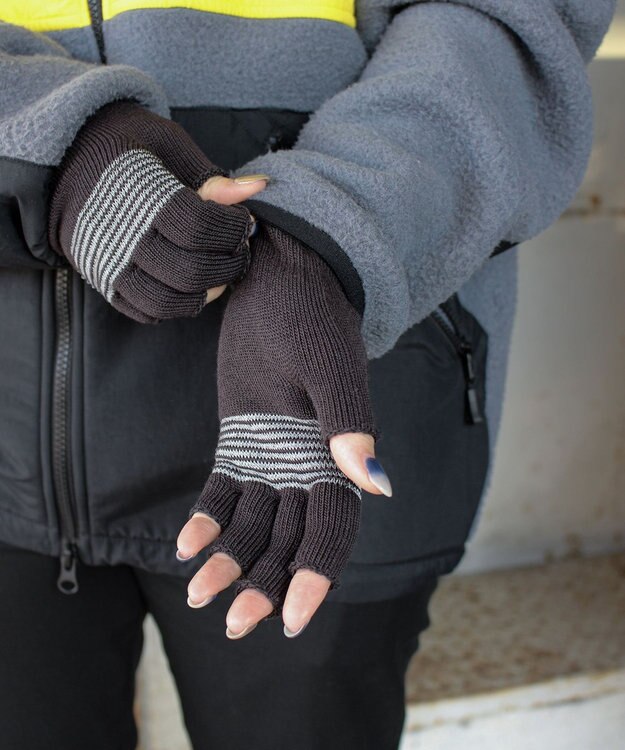 ORuKuBET 【UNISEX】ウォーキング・ランニンググローブ / CABOTO【温度調整/再帰反射素材使用・日本製】 ダークグレー