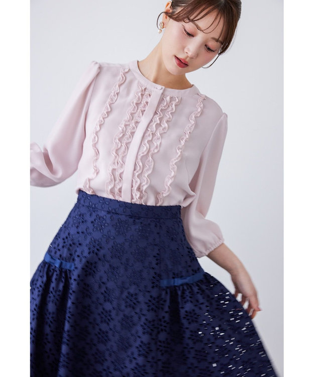 TOCCA 【消臭】PROMISE RIBBON ROSETTE ブラウス ピンク