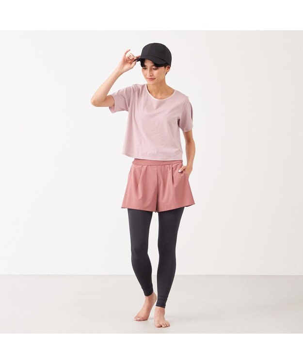 Chacott Chacott BALANCE エアリータフタショートパンツ グレイッシュローズ