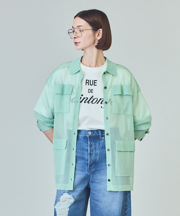 GRACE CONTINENTAL カバーオールシアージャケット ミント