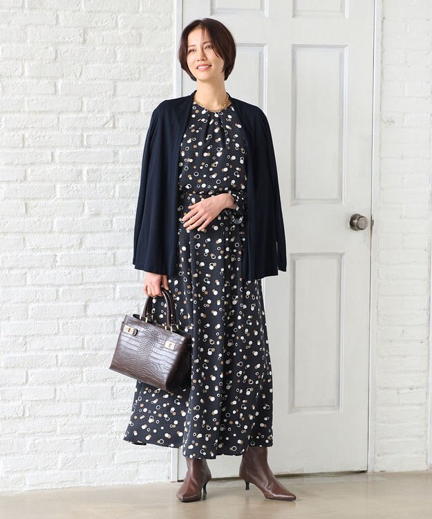 自由区 【好評につき新色追加・接触冷感・UVカット・洗える・XSサイズあり】ハンディカーディガン ミドル丈 (新色）ネイビー系