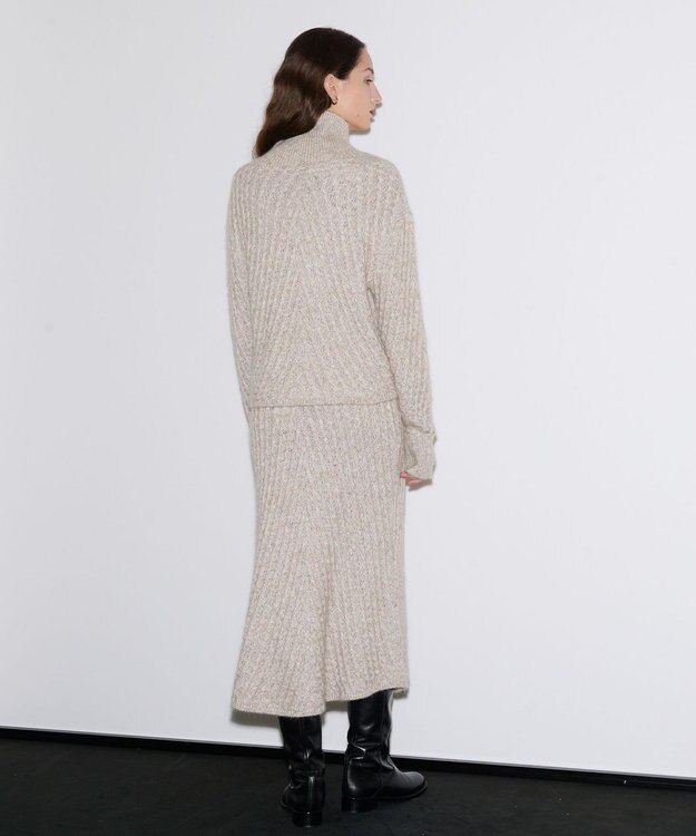 JOSEPH ファジーケーブル　ハイネックニット Khaki