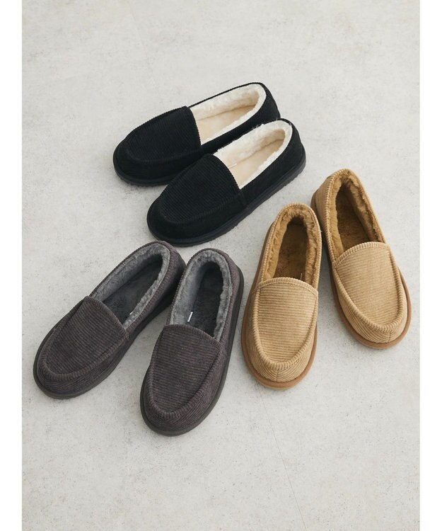 Green Parks ・ｒｉｃｈ　ｂｌｕｅ　ムートンスリッポン Gray