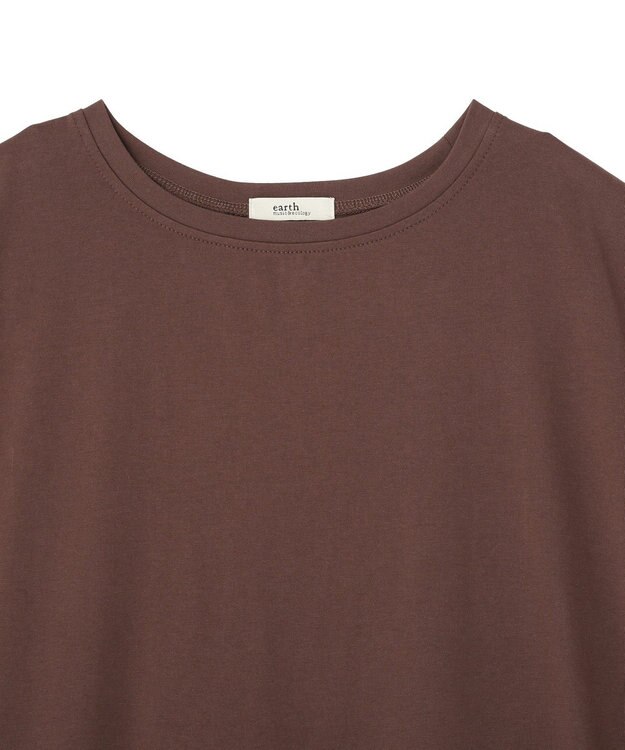 earth music&ecology 【接触冷感】ラッフルヘムプルオーバー Brown