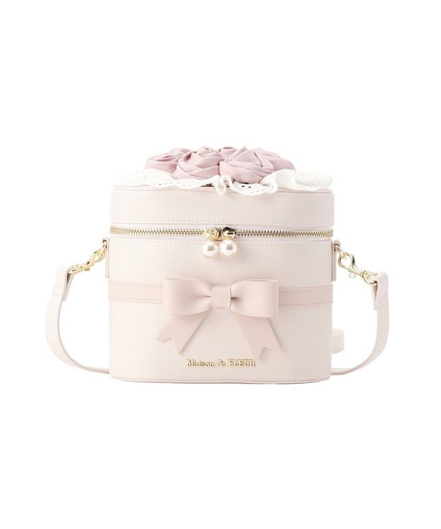 Maison de FLEUR ローズブーケキューブショルダーバッグ Pink