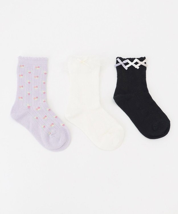 ANY KIDS 【3点セット】ソックス（おめかしセット） ラベンダー