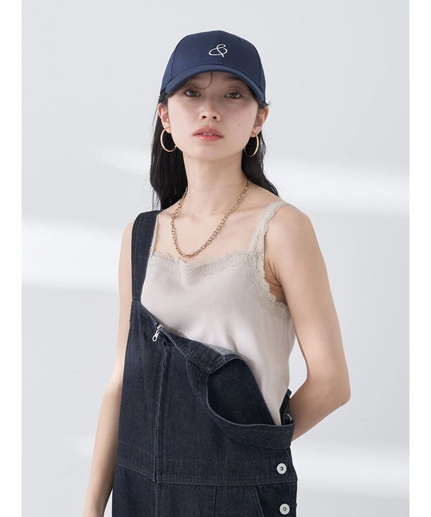 earth music&ecology ２ＷＡＹスクエア＆Vネックネックレースタンクトップ Beige