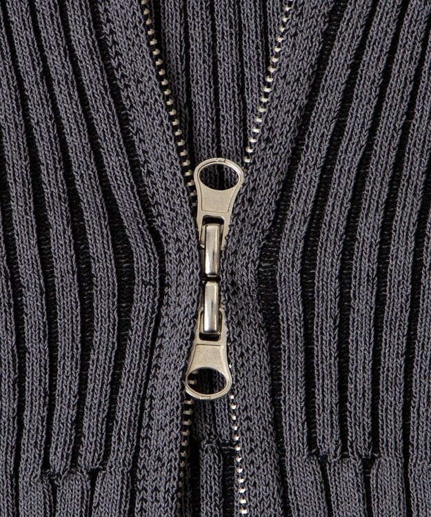 WEGO ダブルジップオフショルニット ブラック