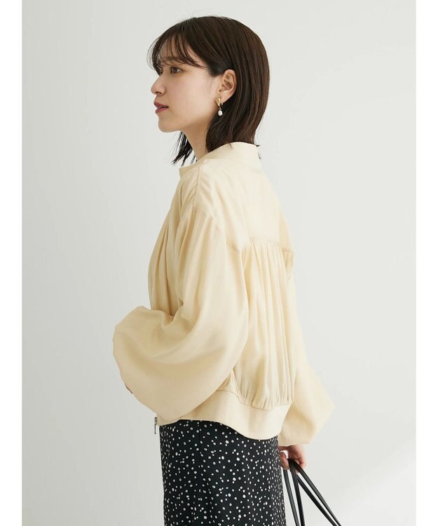 Green Parks Ｂ．シアーギャザーブルゾン Light Beige