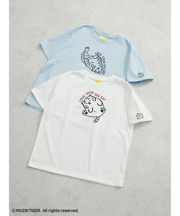 Green Parks ムジークタイガー／ＢＩＧ　ＣＡＴ　Ｔシャツ White