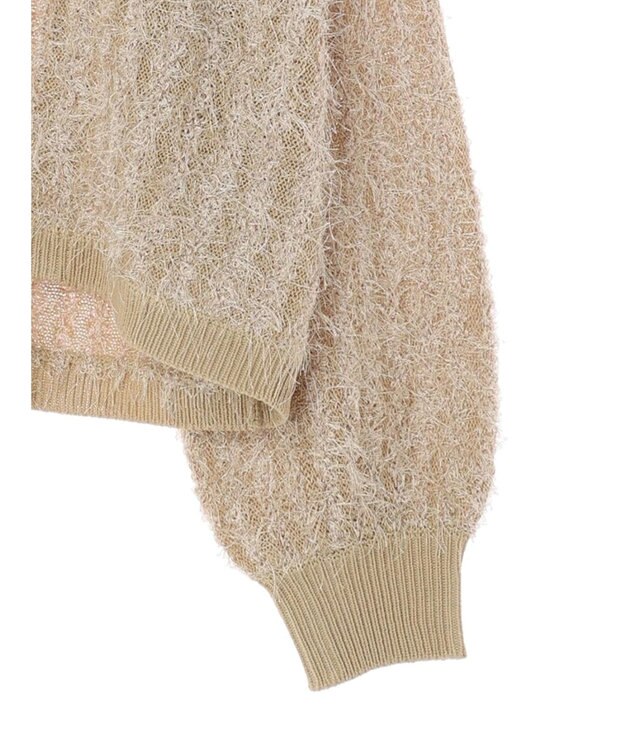 earth music&ecology ふさふさショートカーディガン Beige