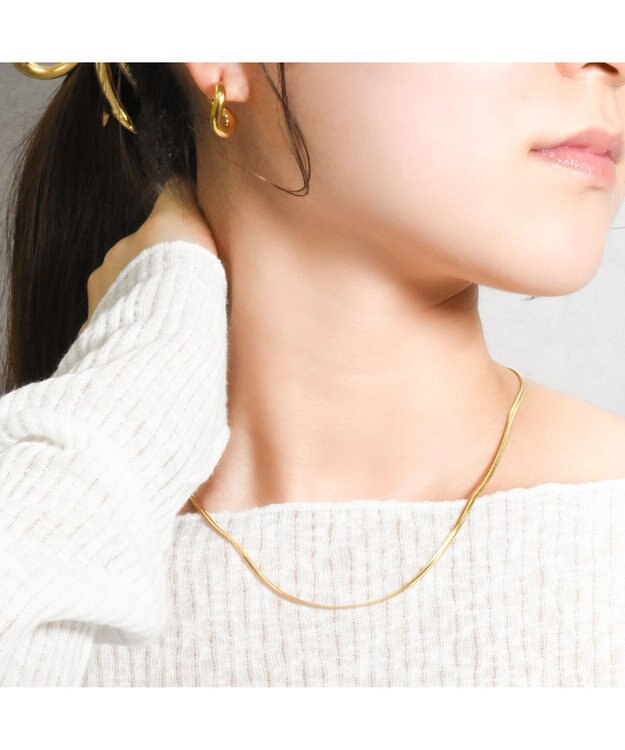 blancotokyo 【金アレ対応アクセ】平スネークネックレス ECHELLE GOLD
