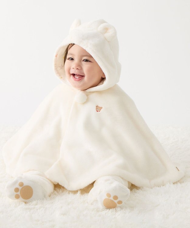 ミキハウス】【70-90cm】 マイクロファー マント / MIKI HOUSE