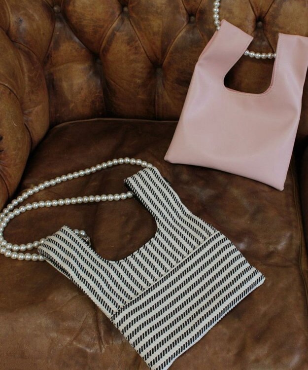 ROOTOTE 6462【直営店限定】LT.パールショルダーミニショッパー-A 01：ストライプブラック