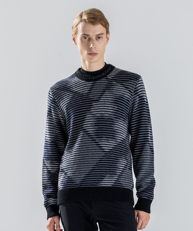 JOSEPH HOMME モロッカンブラインドジャガード　クルーネックニット ブラック系5