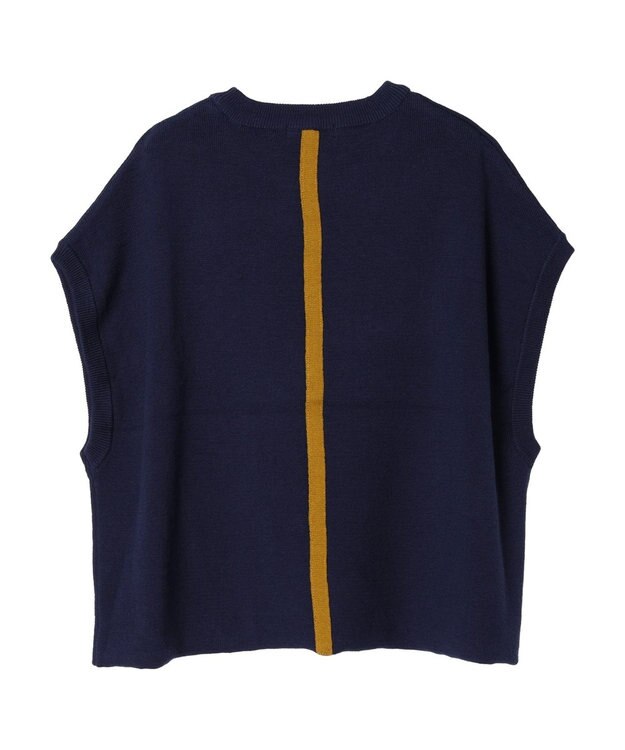 CRAFT STANDARD BOUTIQUE 配色クルーネックニットベスト Navy