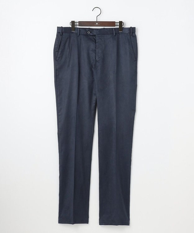 JOSEPH ABBOUD 【キングサイズ・ストレッチ/スウェードタッチ/JAPANファブリック】コマ スウェード パンツ ネイビー系