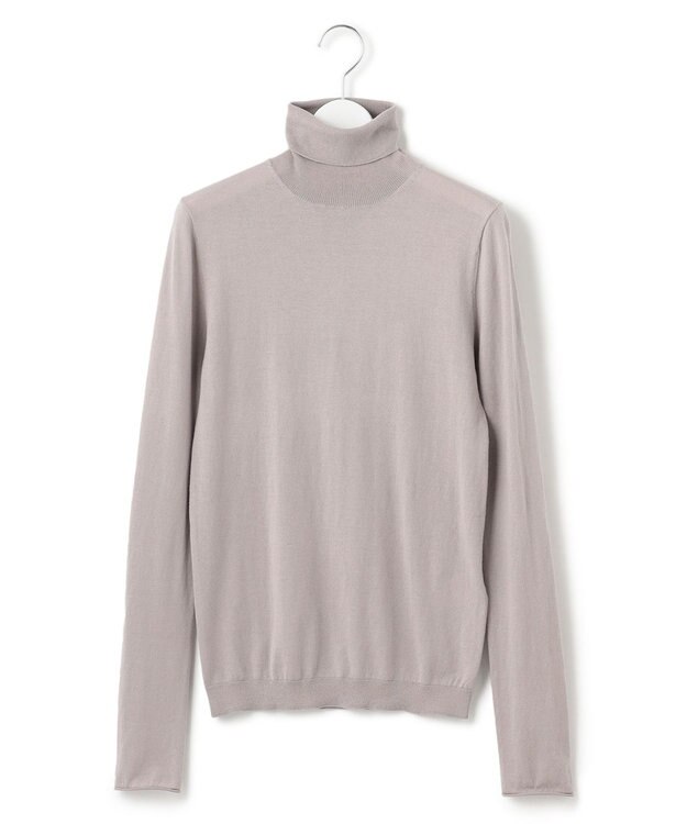 23区 S 【Oggi1月号/CLASSY.11月号掲載】スムージーコットン タートルネック ニット ライトグレー系