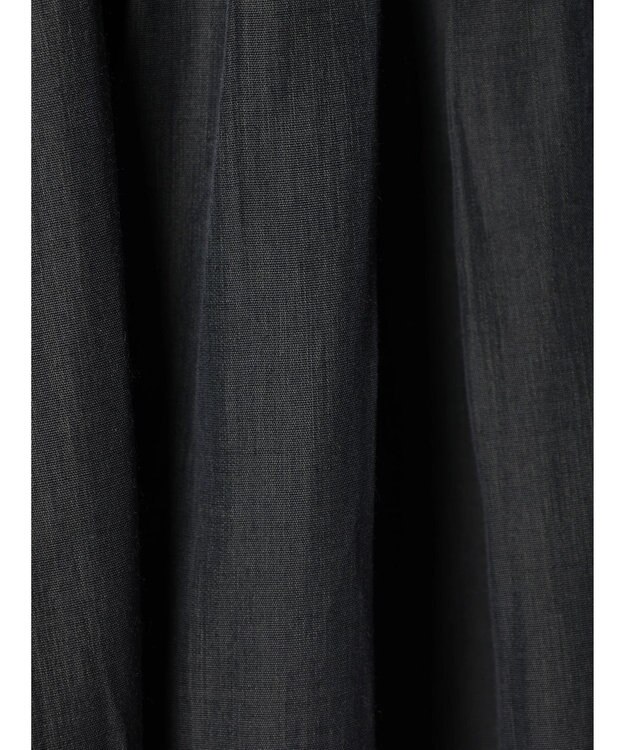 CRAFT STANDARD BOUTIQUE 後リボン切替ギャザーチュニックブラウス Charcoal Gray