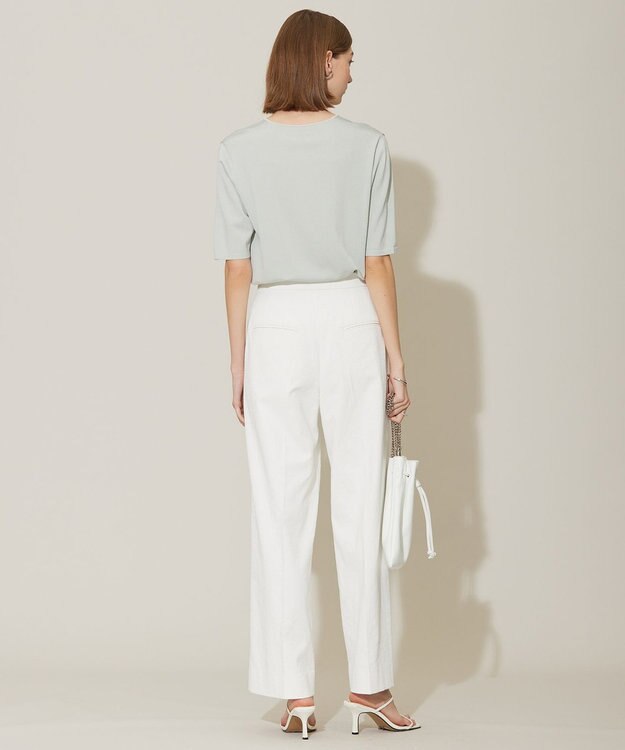 ICB 【WEB限定カラーあり・接触冷感・UVケア・洗える】 シンセティックハイゲージ 半袖ニット アイスグレー系