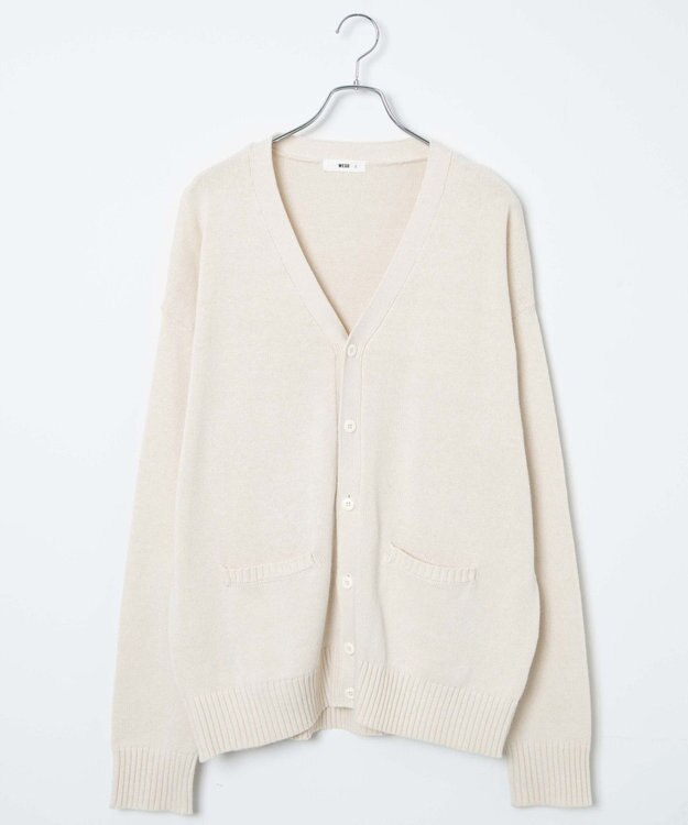 WEGO 【SCHOOL ITEM】メンズスクールニットカーディガン オフホワイト