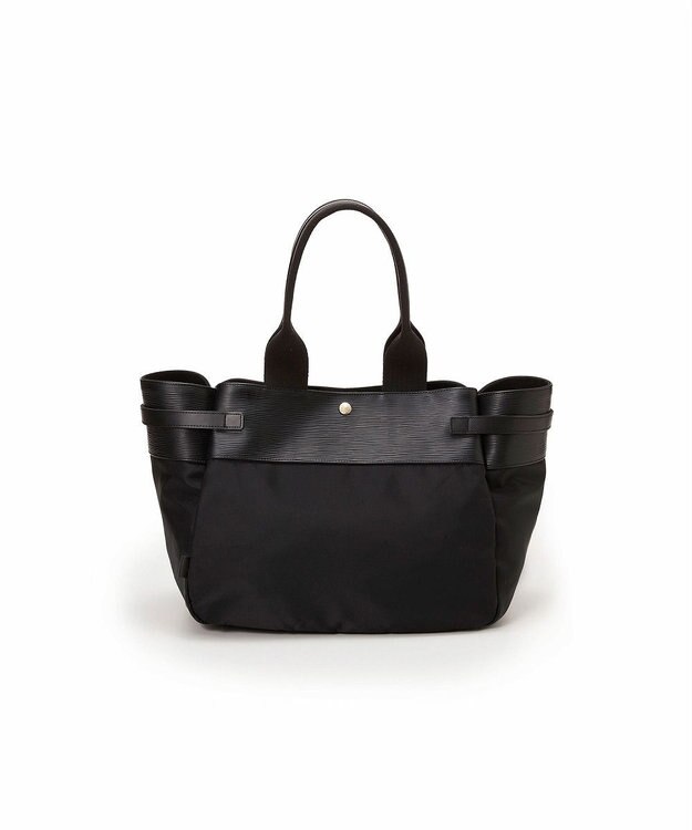 TOPKAPI 【Breath TOPKAPI】RIPPLE リプル ナイロン コンビ ベルト デザイン トートバッグ ブラック