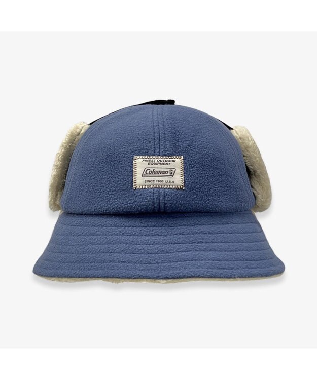 林八百吉商店 Coleman　キッズ　２way耳付きフリースメトロハット ブルー