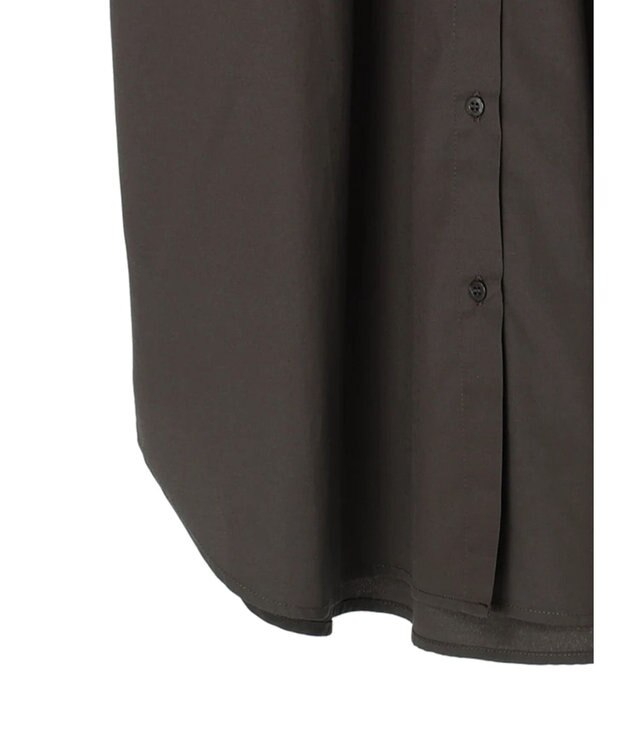 Green Parks ミドル丈シャツワンピースII Charcoal Gray