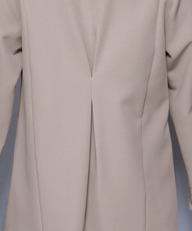 Tiaclasse L 【ダブルストレッチ】【洗える】カラーレスロングジャケット グレージュ