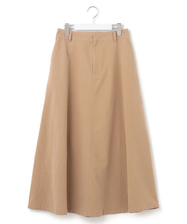 J.PRESS YORK STREET 【WOMEN】ワンウォッシュリネンコットン スカート ベージュ系