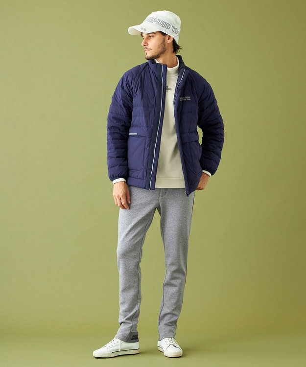 23区GOLF 【MEN】【防風/撥水/ストレッチ】【袖取り外しで2WAY】キルティング ブルゾン ダルブルー系