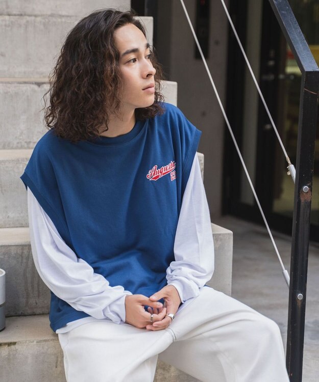 WEGO アンサンブルスウェットベストロンT ブルー