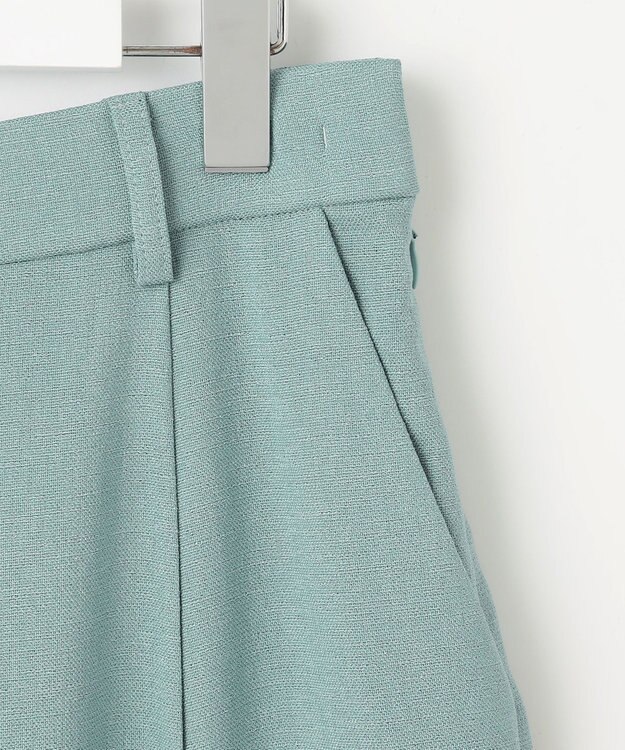 自由区 【セットアップ対応・接触冷感・洗える】リネンライクシンセティックキュロット パンツ スレート