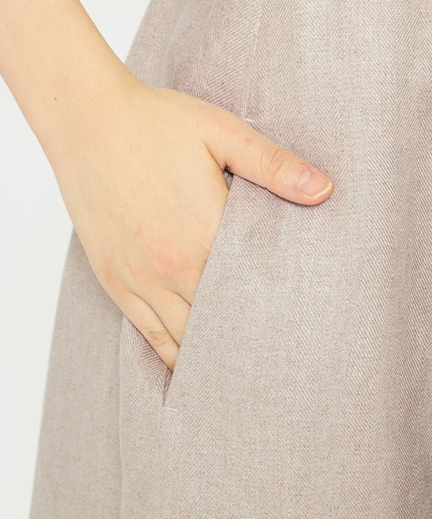 uncrave ヘリンボーン リネン ワンピース（uncrave WHITE） フラックスA