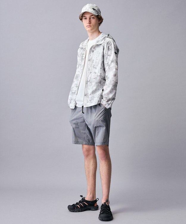 JOSEPH ABBOUD MOUNTAIN 【ゆったり】グリットワッフル アウトドアTシャツ ホワイト系