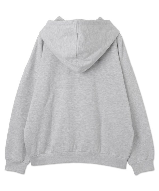 WEGO 【ユニセックス着用ITEM】ワッペンロゴZIPパーカー アッシュグレー