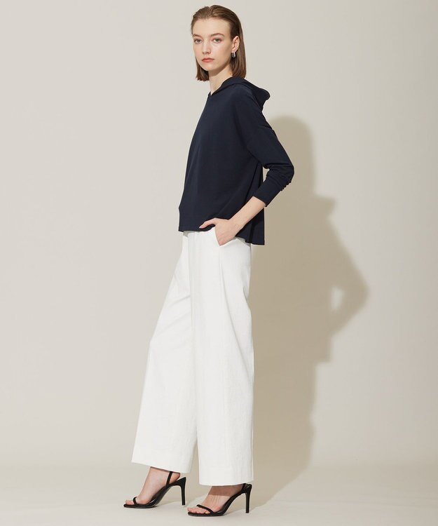 ICB 【洗える】 ヴィスコースワイド デザインニットプルオーバー ネイビー系