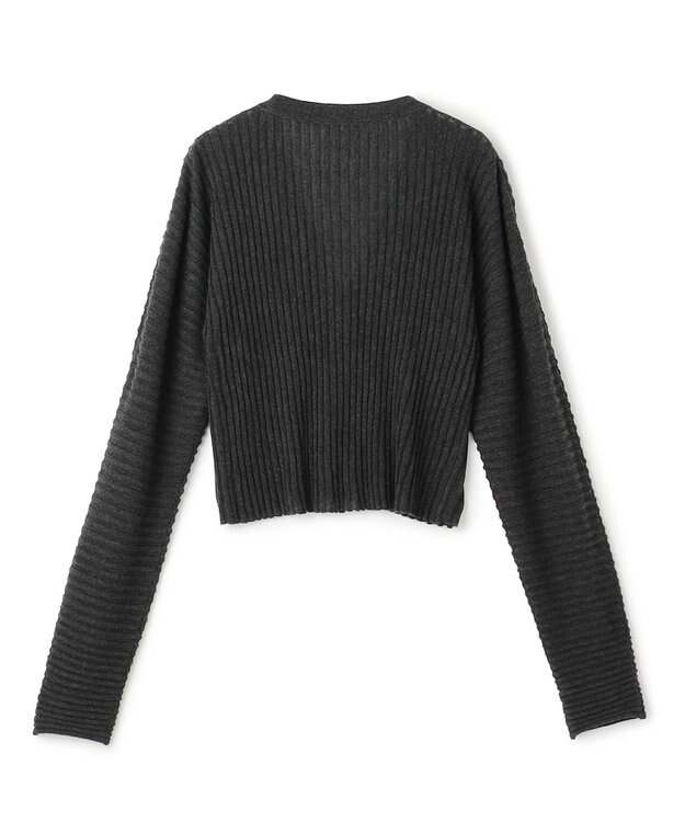 uncrave シアーストライプニット ドルマンカーディガン チャコール