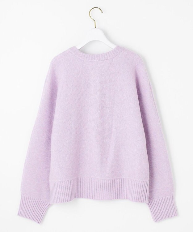 ANY SIS L 【前後着用可能】Airニット カーディガン ラベンダー